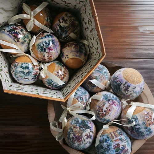 Set winter village - set, 14