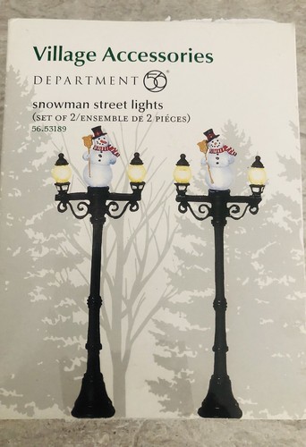 Dept snowman street lights - snowman,
