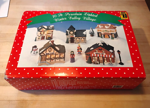 Winter valley village - valley,